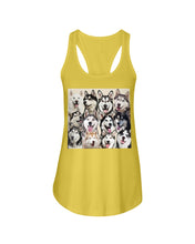 Load image into Gallery viewer, Many Love Husky Siberian On Phone Case Gift For Husky Lovers Ladies Flowy Tank
