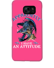 Load image into Gallery viewer, Apparently I Have An Attitude Blue Dragon Phone case
