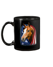 Load image into Gallery viewer, Horse Covered Into USA Flag Meaningful Gift For Men Mug
