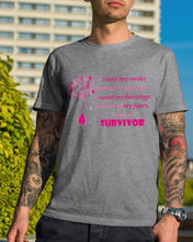 Load image into Gallery viewer, I Am A Survivor Breast Cancer Awareness Meaningful Gift Guys Tee

