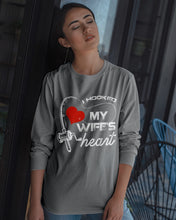 Load image into Gallery viewer, I Hooked My Wifes Heart Gift For Fishing Lovers Unisex Long Sleeve
