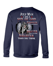 Load image into Gallery viewer, July Man Son Of God Birthday Meaningful Gift For Men Sweatshirt
