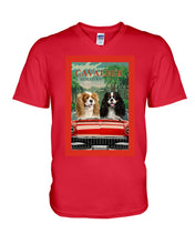 Load image into Gallery viewer, Cavalier Happy Holiday Gift For Dog Lovers Guys V-Neck
