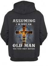 Load image into Gallery viewer, Assuming I'm Just An Old Man Was Your First Mistake Hoodie
