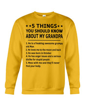 Load image into Gallery viewer, 5 Things You Should Know About My October      Grandpa For Birthday Gift Sweatshirt
