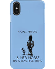 Load image into Gallery viewer, A Girl Her Dog Her Horse It's A Beautiful Thing Phone case
