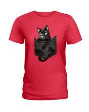 Load image into Gallery viewer, Cat In Your Front Pocket Perfect Gift For Friends Who Loves Cat Ladies Tee
