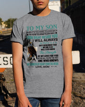 Load image into Gallery viewer, Look Right Beside You Eagle Mom Gift For Son Guys Tee
