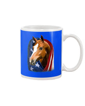 Load image into Gallery viewer, Horse Covered Into USA Flag Meaningful Gift For Men Mug
