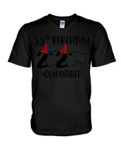 Load image into Gallery viewer, 55th  Birthday Gift 2020 Quarantined Unique Custom Design Guys V-Neck

