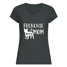 Load image into Gallery viewer, Frenchie Archie Mom  Special Custom Design For Personalized Name Ladies V-Neck
