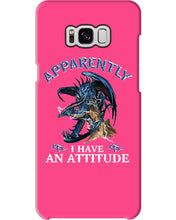 Load image into Gallery viewer, Apparently I Have An Attitude Blue Dragon Phone case
