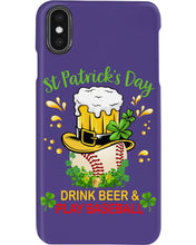 Load image into Gallery viewer, Baseball Drink Beer Day St Patrick's Day Gift For Baseball Lovers Phone case
