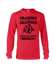 Load image into Gallery viewer, Grandma And Grandson A Bond That Can't Be Broken Custom Design Unisex Long Sleeve
