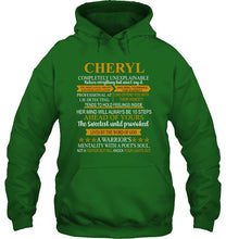 Load image into Gallery viewer, Cheryl Custom Name Gift A Warrior's Mentality With A Poet's Soul Hoodie
