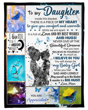 Load image into Gallery viewer, Inside Blanket Is A Piece Of My Heart Mom Gift For Daughter Fleece Blanket
