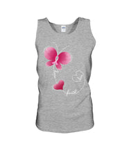 Load image into Gallery viewer, Faith Butterfly Breast Cancer Awareness Custom Design Unisex Tank Top
