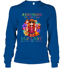 Load image into Gallery viewer, I Am Just An Old Lady Was Your First Mistake Hippie Unisex Long Sleeve
