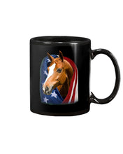 Load image into Gallery viewer, Horse Covered Into USA Flag Meaningful Gift For Men Mug
