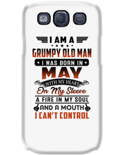 Load image into Gallery viewer, I'm A Grumpy Old Man I Was Born In May With My Heart Phone case
