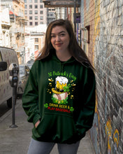 Load image into Gallery viewer, Baseball Drink Beer Day St Patrick's Day Gift For Baseball Lovers Hoodie
