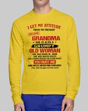 Load image into Gallery viewer, I Get My Attitude From My Freakin' Awesome Grandma Who Was Born In April Unisex Long Sleeve
