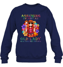 Load image into Gallery viewer, I Am Just An Old Lady Was Your First Mistake Hippie Sweatshirt
