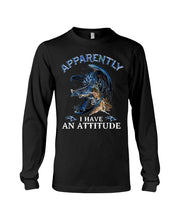 Load image into Gallery viewer, Apparently I Have An Attitude Blue Dragon Unisex Long Sleeve
