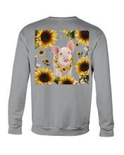 Load image into Gallery viewer, Beautiful Pig With Sunflowers Gift For Pig Lovers Sweatshirt
