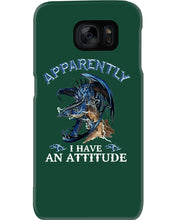 Load image into Gallery viewer, Apparently I Have An Attitude Blue Dragon Phone case
