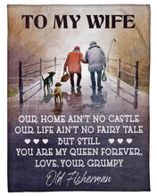 Load image into Gallery viewer, Fishing Our Home Aren't Fleece Blanket Fleece Blanket
