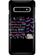 Load image into Gallery viewer, Butterflies When I Miss You I Just Have To Look Inside My Heart Gift For Lover Phone case
