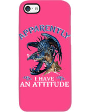 Load image into Gallery viewer, Apparently I Have An Attitude Blue Dragon Phone case
