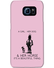 Load image into Gallery viewer, A Girl Her Dog Her Horse It's A Beautiful Thing Phone case
