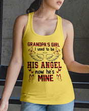 Load image into Gallery viewer, Grandpa's Girl I Used To Be His Angel Gift For Men Ladies Flowy Tank
