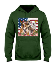 Load image into Gallery viewer, Bull Dogs USA Flag And Butterfly Pattern Gift For Dog Lovers Hoodie
