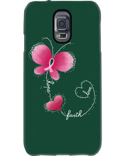 Load image into Gallery viewer, Faith Butterfly Breast Cancer Awareness Custom Design Phone case
