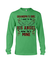 Load image into Gallery viewer, Grandpa's Girl I Used To Be His Angel Gift For Men Unisex Long Sleeve
