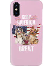 Load image into Gallery viewer, Keep America Great Yorkshire Terrier Gift For Dog Lovers Phone case
