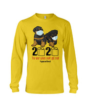 Load image into Gallery viewer, Gift For Rottweiler Lovers 2020 The Year When Shit Got Real Quarantined Unisex Long Sleeve
