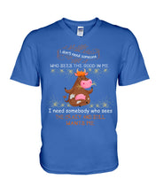 Load image into Gallery viewer, Cow I Need Somebody Who Sees The Crazy And Still Wants Me Guys V-Neck
