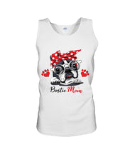 Load image into Gallery viewer, Boston Terrier With White Glasses Love Mom Gift For Dog Lovers Unisex Tank Top

