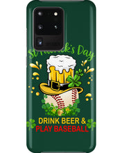 Load image into Gallery viewer, Baseball Drink Beer Day St Patrick's Day Gift For Baseball Lovers Phone case
