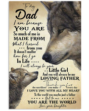 Load image into Gallery viewer, Giving For   Papa You Are The World To Me Custom Design Vertical Poster
