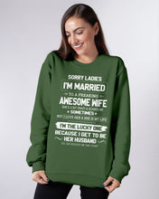 Load image into Gallery viewer, Gift For Husband I'm The Lucky One Because I Get To Be Her Husband Sweatshirt
