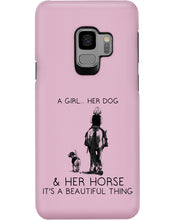 Load image into Gallery viewer, A Girl Her Dog Her Horse It's A Beautiful Thing Phone case
