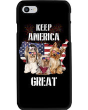 Load image into Gallery viewer, Keep America Great Yorkshire Terrier Gift For Dog Lovers Phone case
