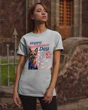 Load image into Gallery viewer, German Shepherd Happy Independence Day 4th Of July Gift For Dog Lovers Guys Tee
