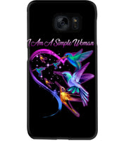 Load image into Gallery viewer, Hummingbirds Heart Shaped I Am A Simple Woman Gift For Mom Phone case
