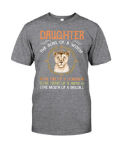 Load image into Gallery viewer, Daughter The Soul Of Witch The Fire Of Lioness Guys Tee
